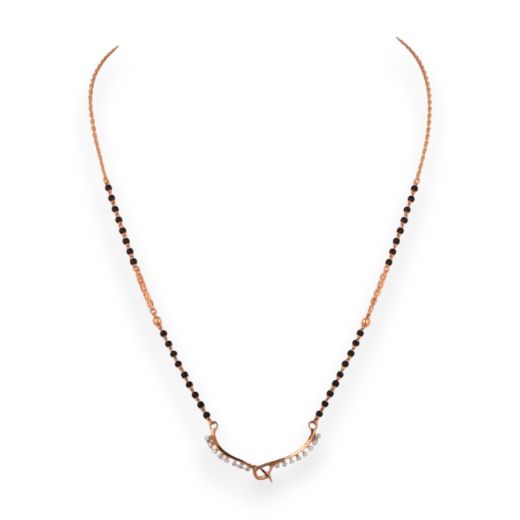 Rose Gold Short Fancy Mangalsutra (RFGT/0582)