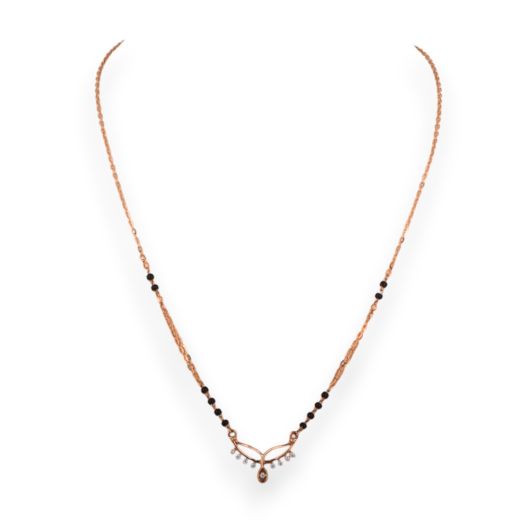 Rose Gold Short Fancy Mangalsutra (RFGT/0579)
