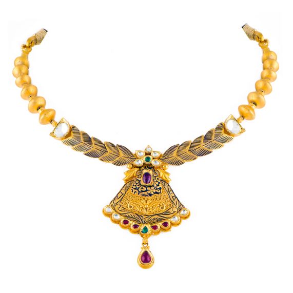 Antique Gold Necklace Set(ASHRS/0175)