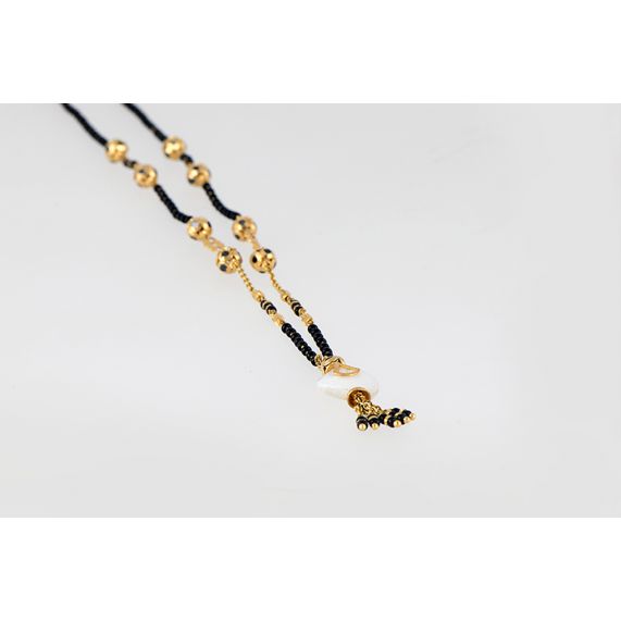 Short Fancy Gold Mangalsutra(SFGT/0454)