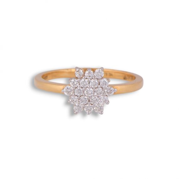 Buy quality Divan Flower & Leaf Pattern Diamond Ladies Ring in 18k Rose  Gold 0LR23 in Pune