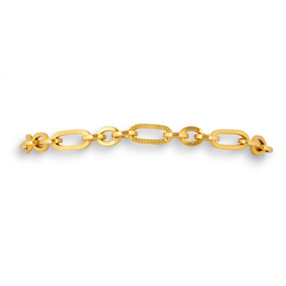 18K Rose Gold Bracelet with Real Diamond: Italian Design