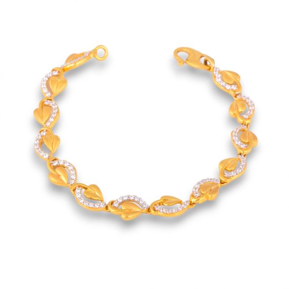 Modern Bracelet for ladies in 22K Gold - BR-777