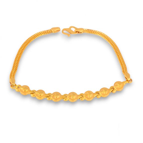 22ct / 22K Yellow Gold Fancy Heart Ladies Bracelet 7