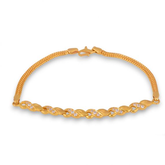 Amazon.com: Heart Lovely Gold Bangle 24k Gold Plated Thai Baht Yellow Gold  GP Filled Bracelet 7 Inch Jewelry Women: Clothing, Shoes & Jewelry