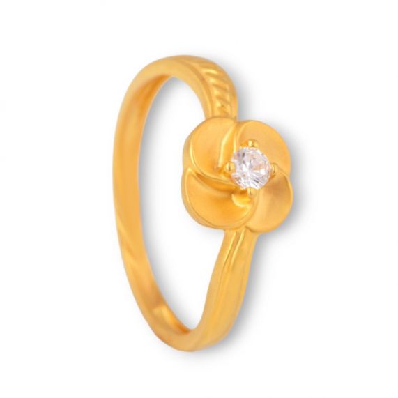Three Stone Engagement Ring With Floral Prongs | Jewelry by Johan - Jewelry  by Johan