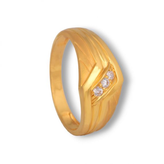 High Gold Finish Finger Ring Without Stone For Men-Hayagi (Pune)