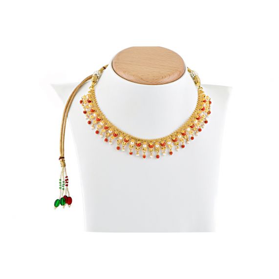 Fancy Gold Necklace Set(FHRS/0014)