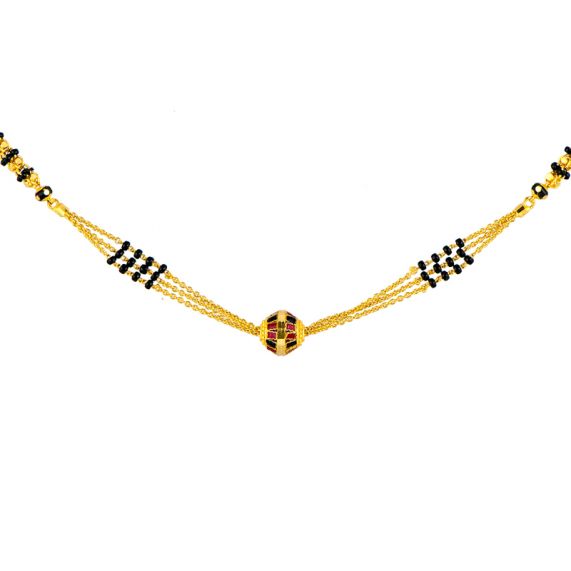 Short Fancy Gold Mangalsutra(SFGT/0856)
