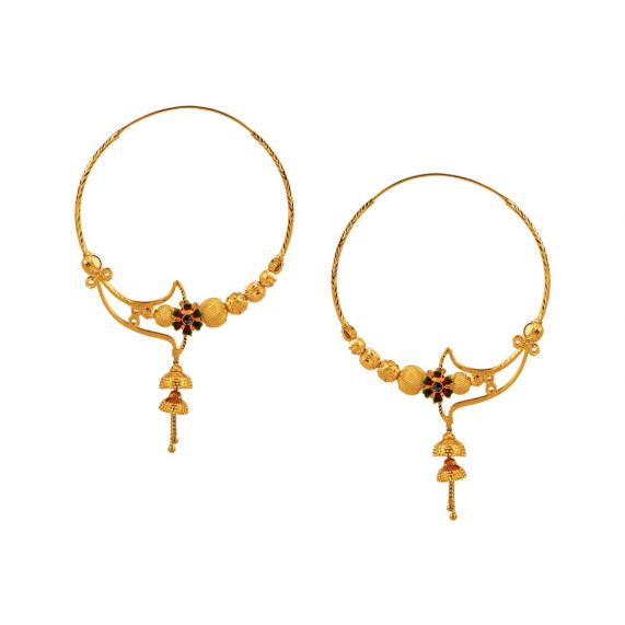 Statement Gold Polish Silver Jhumki – aham jewellery | handcrafted silver  jewellery