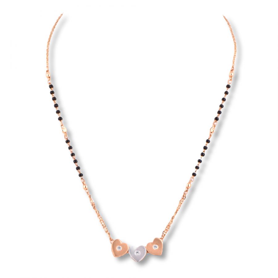 Rose Gold Short Fancy Mangalsutra (SFGT/8314)