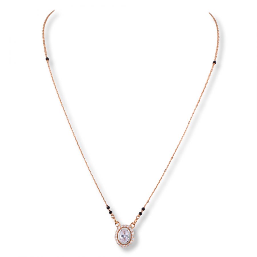 Rose Gold Short Fancy Mangalsutra (SFGT/7311)