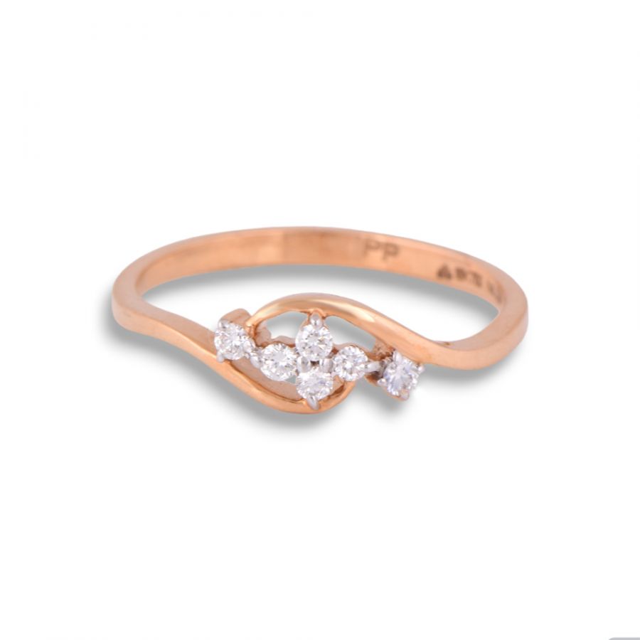 KISNA Real Diamond Jewellery 14KT Rose Gold SI Diamond Ring for Women |  Cady S7 : Amazon.in: Fashion