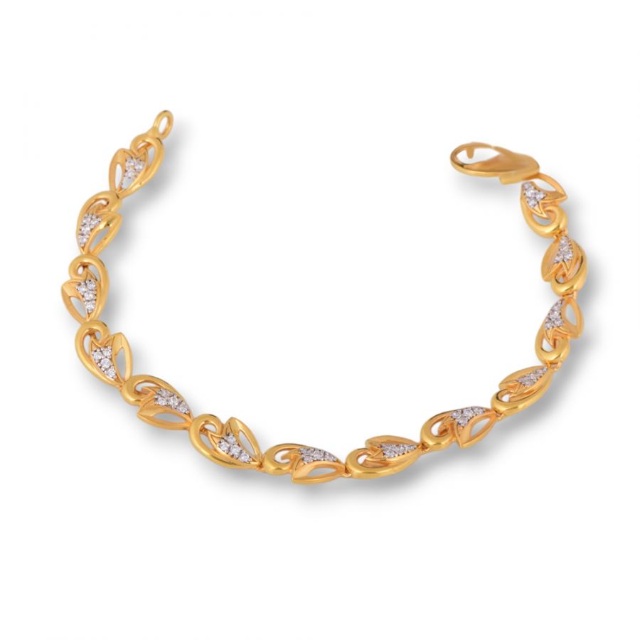 Gold Ladies Bracelet GLBR-DE124 - Best Jewellers in Chandigarh