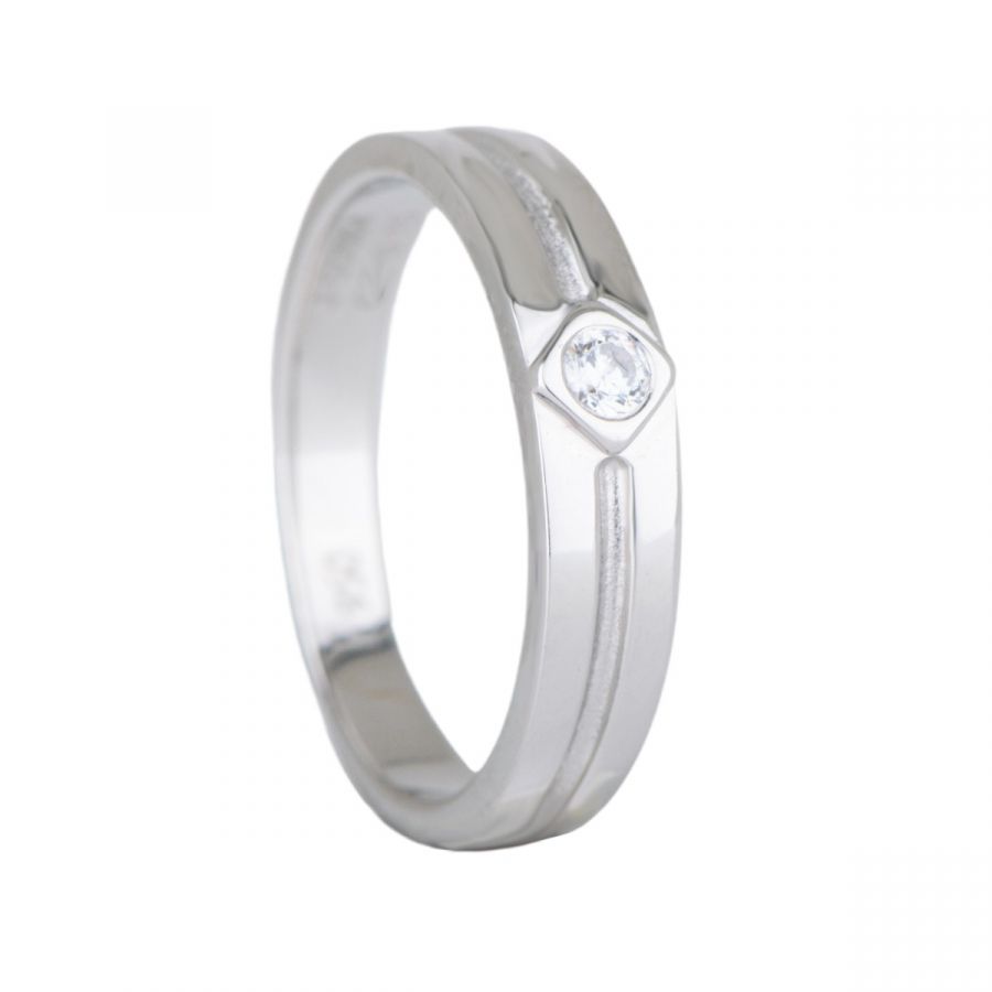 Platinum Couple Rings with Diamonds - Spark of Love - JL PT 600-happymobile.vn