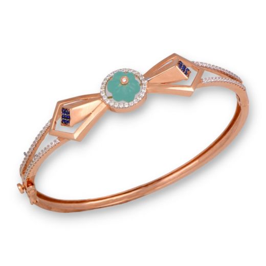 Hagar Satat | Jewelry | Hagar Satat 24k Gold Plate Rose Gold Lace On  Turquoise Leather Bangle Bracelet | Poshmark
