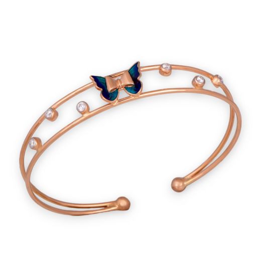 Ladies Rose Gold Kada Bracelet (RLKB/0044)