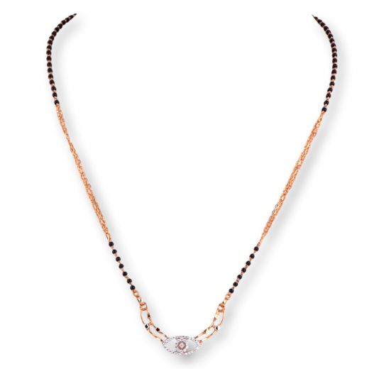 Rose Gold Short Fancy Mangalsutra (SFGT/7329)