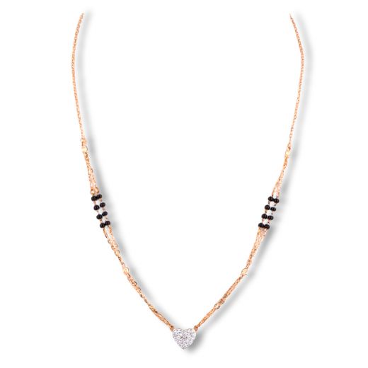 Rose Gold Short Fancy Mangalsutra (SFGT/8313)