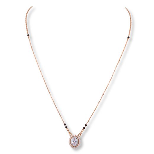 Rose Gold Short Fancy Mangalsutra (SFGT/7311)