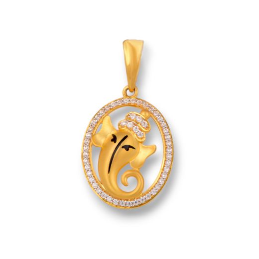 Ganpati Gold Casting Locket (SCLK/5277)