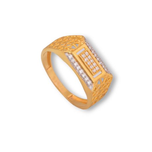 Manufacturer of Mens gold diamond casting ring-mr355 | Jewelxy - 146387