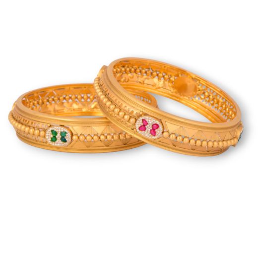 Gold Bangles (9A2TD/0148)