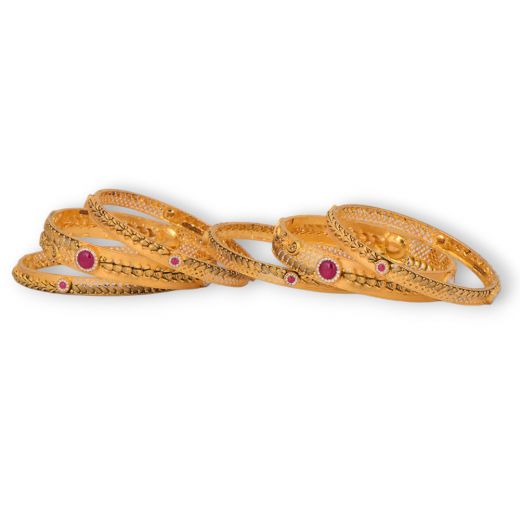 Gold Bangles (9A6TD/0037)