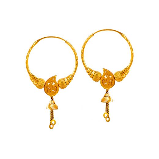 Gold Vertical Design Earring(VRN/3749)