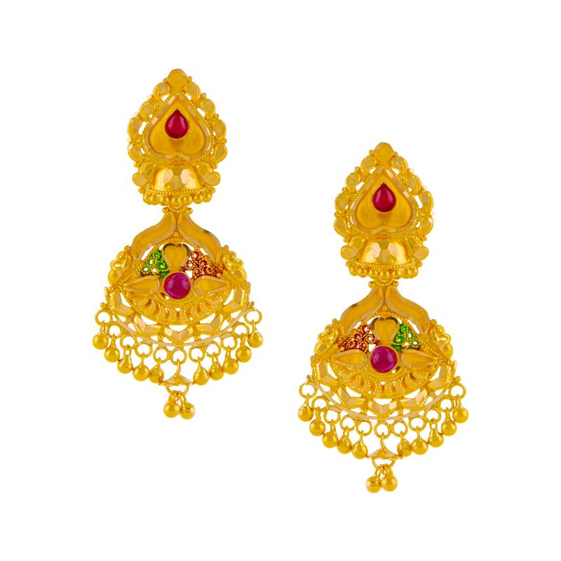 Gold Bengali Earrings(BER/3035)