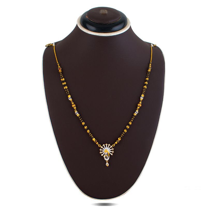 Short Fancy Gold Mangalsutra(SFGT/0476)